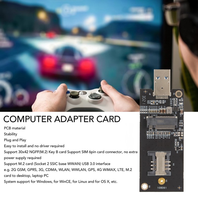 NGFF to USB 3.0 Adapter with SIM Card Slot Plug