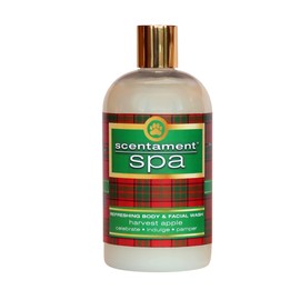 Best Shot Scentament Spa Seasonal Facial & Body Wash, Harvest Apple, 16 oz