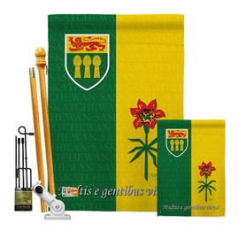 Canada Provinces Saskatchewan Garden House Flags Kit Regional Canadian Territories Region Country Particular Area Small Decorative Gift Yard Banner Double-Sided Made in USA 28 X 40
