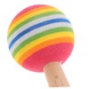 Kisangel 5pcs Rainbow Hammer Sticks Safe Soft Percussion Mallet Drumsticks