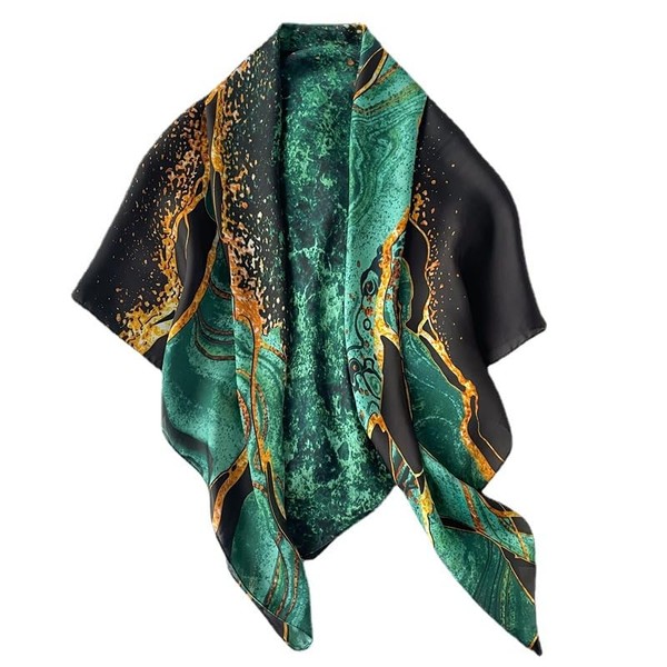 First Choose Fashion and Elegant Silk Feeling Scarf Square Satin