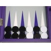 16-inch Premium Backgammon Set - Medium Size - Purple Board