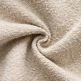 Woaboy Pack of 2 24x24 Inch Decorative Boucle Throw Pillow Covers Textured Square Pillowcaes Accent Euro Solid Cozy Soft Cushion Covers Home Decor for Sofa Couch Living Room Home Decor,Neutral