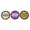 Ganzoo Big Blind Button as High-Quality Metal Coin in Case,