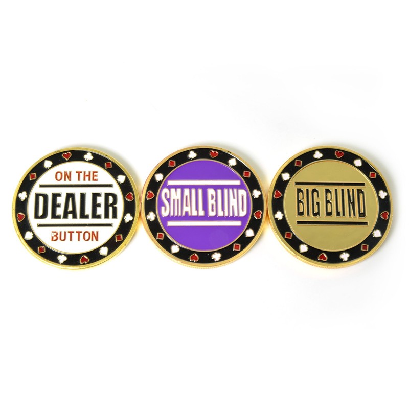Ganzoo Big Blind Button as High-Quality Metal Coin in Case,