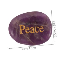 BESPORTBLE Engraved Inspirational Stones Amethyst Citrine Chakra Healing Crystals Unique Emotional Rocks for Decorative and Versatile Keepsakes for Meditation and Anxiety Relief