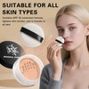 QIUFSSE Mineral Powder Foundation,SPF 35,Lightweight Loose Powder Foundation Full Coverage,Buildable