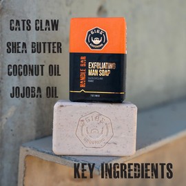 GIBS Handle Bar, Exfoliating, Long-Lasting, Citrus, 7oz Bar Soap (3PACK)