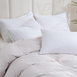 48 Pack Pillow Cases Queen Size with Envelope Closure - Soft Brushed Microfiber Fabric - Bulk Pillowcases for Hotel, Airbnbs, Hospital, Therapy Clinic, Fabric Marker (20x30, White)