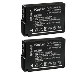 [Fully Decoded] Kastar DMW-BLD10 Battery (2-Pack) for Panasonic DMW-BLD10, DMW-BLD10E, DMW-BLD10PP, DE-A93B Work for Panasonic Lumix DMC-G3, Panasonic Lumix DMC-GF2, Panasonic Lumix DMC-GX1 Cameras