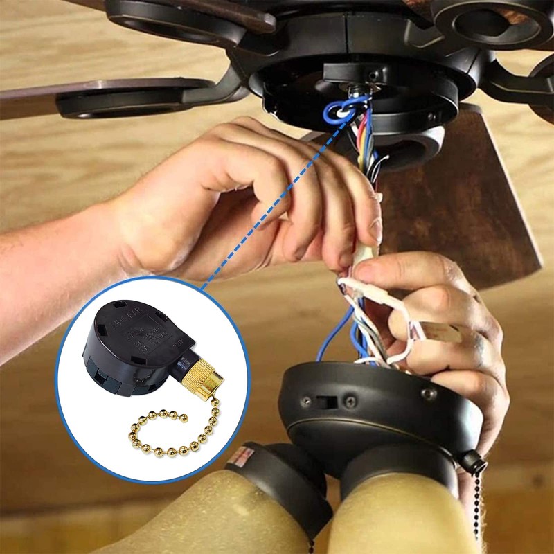 Aginkgo 3Pcs Ceiling Fan Switch Zing Ear ZE-268S5 Switch 4