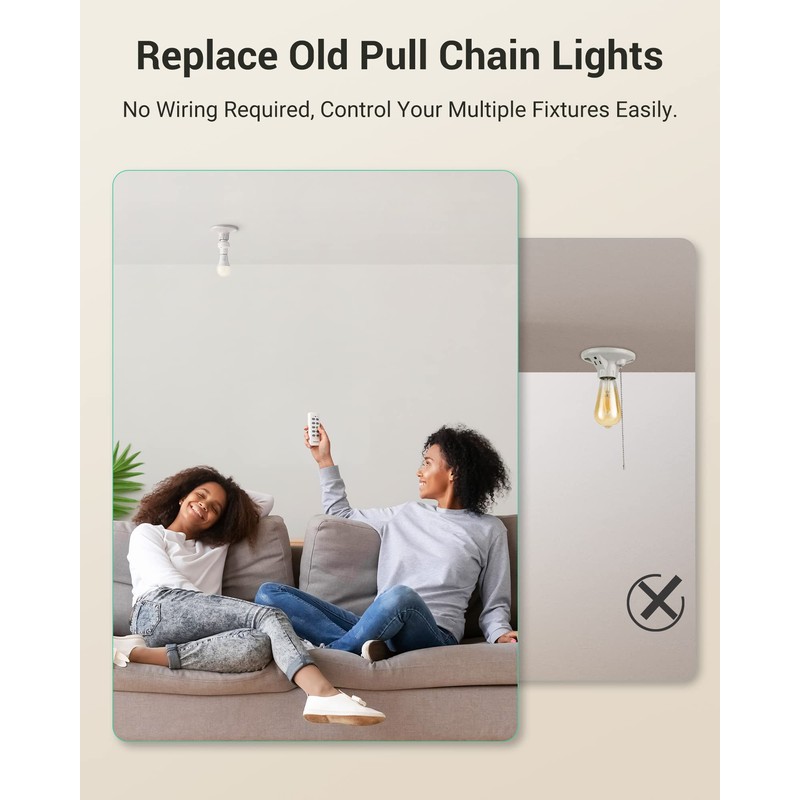 DEWENWILS Remote Control Light Bulb Socket, Wireless Light Socket Switch