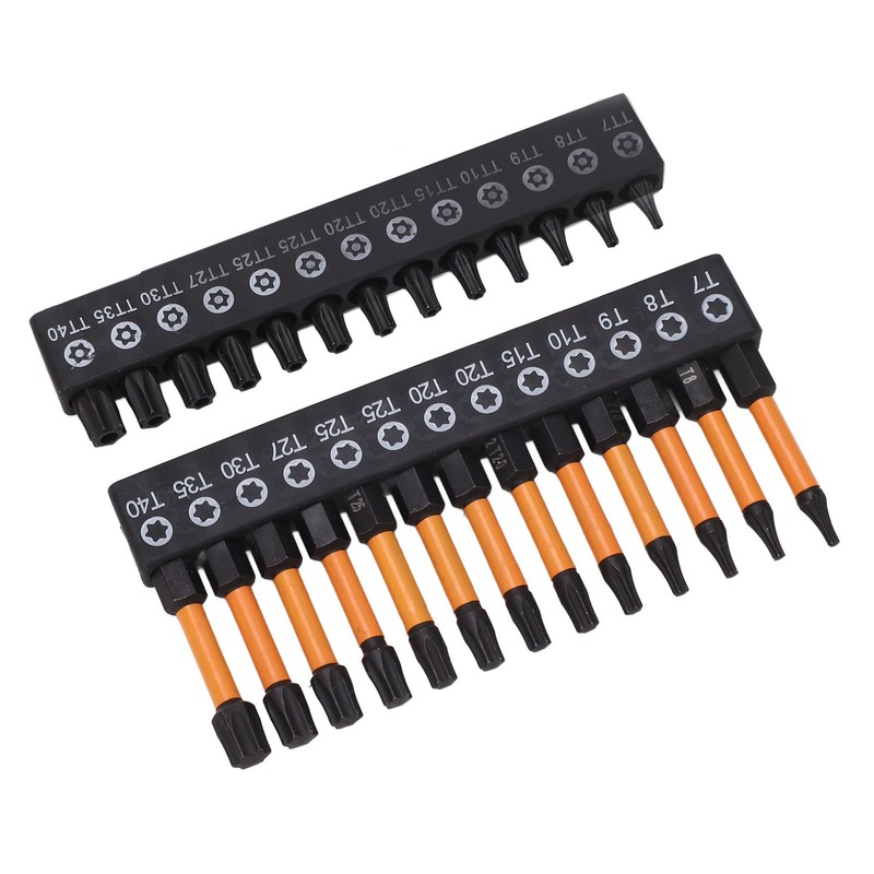 26Pcs Screwdriver Bit Star S2 Alloy Steel 1/4in Hex Shank