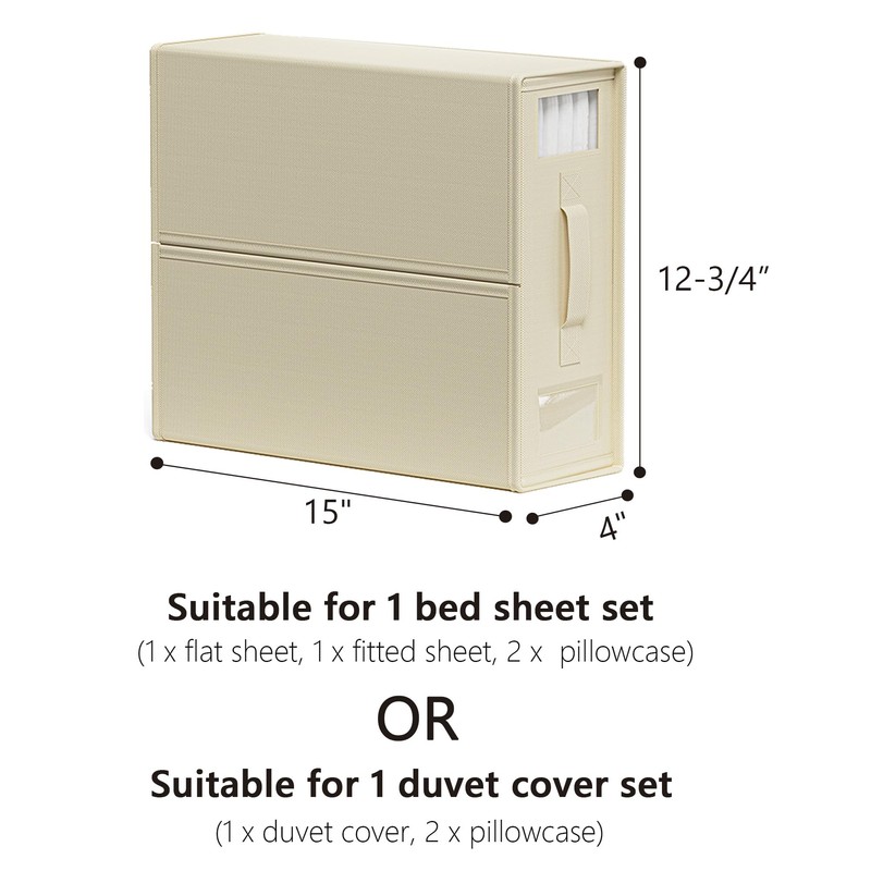 SheetCube Bed Sheet Organizers and Storage 8 Pack, Foldable Linen