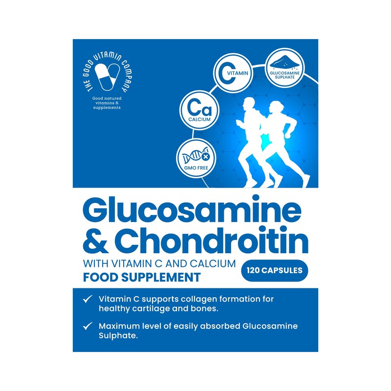 Glucosamine & Chondroitin: 120 Capsules - Supplement with High Strength