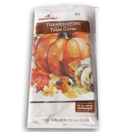 Thanksgiving Pumpkins and Gourds Autumn Harvest Table Cover - 54" x 88"