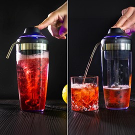 KASANOVA Shaker cocktail elettrico 500 ml con pompa trasparente