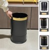 YOJIA 2.6/3.7 Gallon Round Metal Trash Can Without lid, Dual