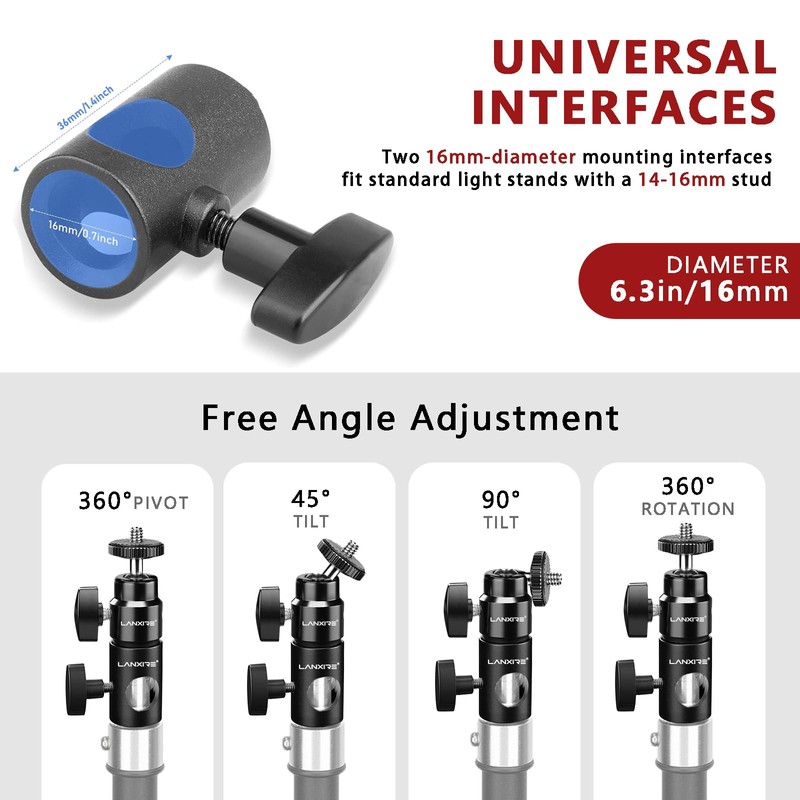 Lanxire Light Stand Mini Ball Head