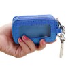 BAKUN Two-Sides Mini Genuine Leather Car Key Chain Holder Wallet
