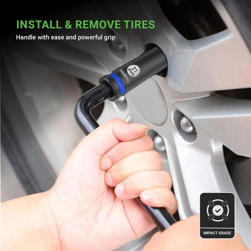 MAXGRIP 1/2“ Drive Deep Socket Set, 16Pcs SAE/Metric Sizes, 6