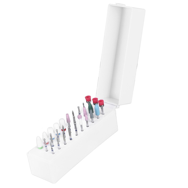 30pcs Nail Drill Bits Set Professional Steel Cuticle Remover Bits