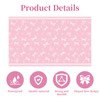 Tinoaly 4pcs Pink Bow Table Cloth, Waterproof Rectangle Plastic Table