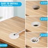 JTemgle 1-3/8" White Desk Grommet, JTemgle Plastic Cable Hole Cover