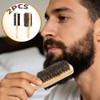 Flylin Paquete de 2 cepillos para barba hombres, Bambú Mango