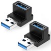 VEAGIA USB L-Shaped Adapter USB 3.0 Adapter 2 Pack L