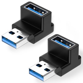 VEAGIA USB L-Shaped Adapter USB 3.0 Adapter 2 Pack L Shape Adapter Compact Lightweight 10Gbps High Speed Data Transmission Adapter