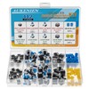 AUKENIEN 10 Value 112 Pieces DPDT Self-Locking Push Button Switch