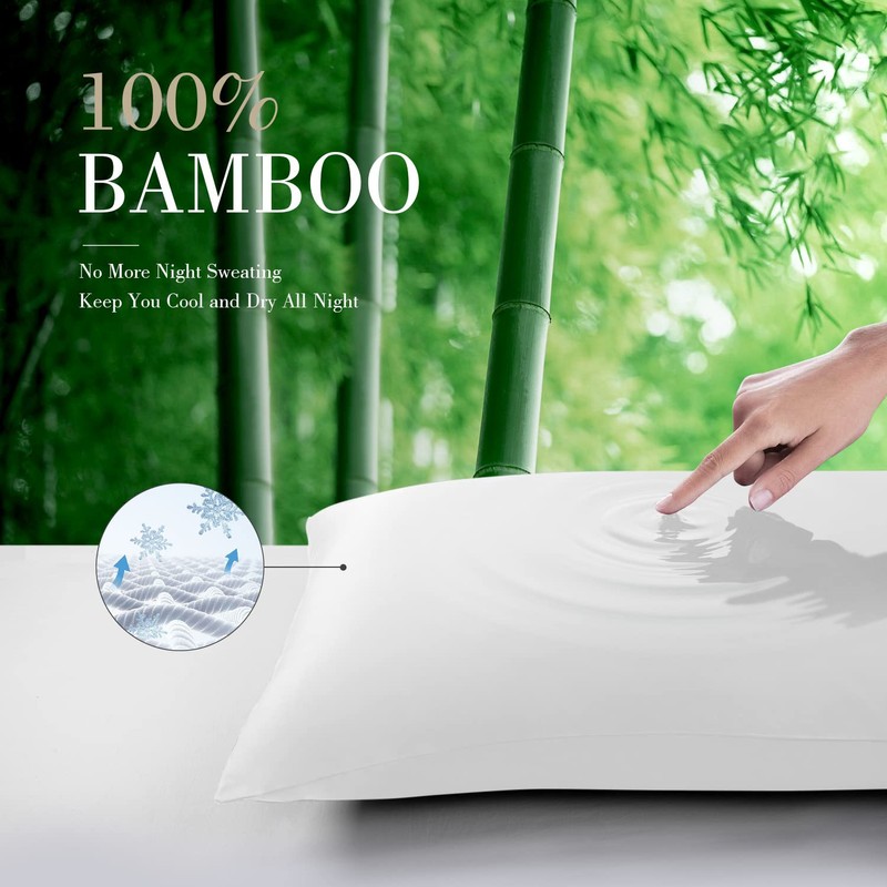 WishSmile White Body Cooling Pillowcases,1 Pack,20x54 inches
