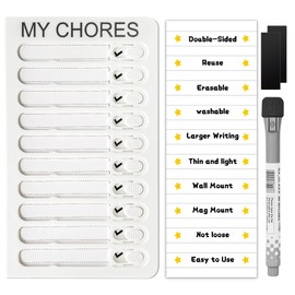 Dry Erase Chore Chart for Kids Planning borads, Morning Routine Habit Tracker Chore List Board，Daily Schedule Reward Chart for Kids, My Chores Checklist Pocket Chart Behavior Chart for Kids at Home