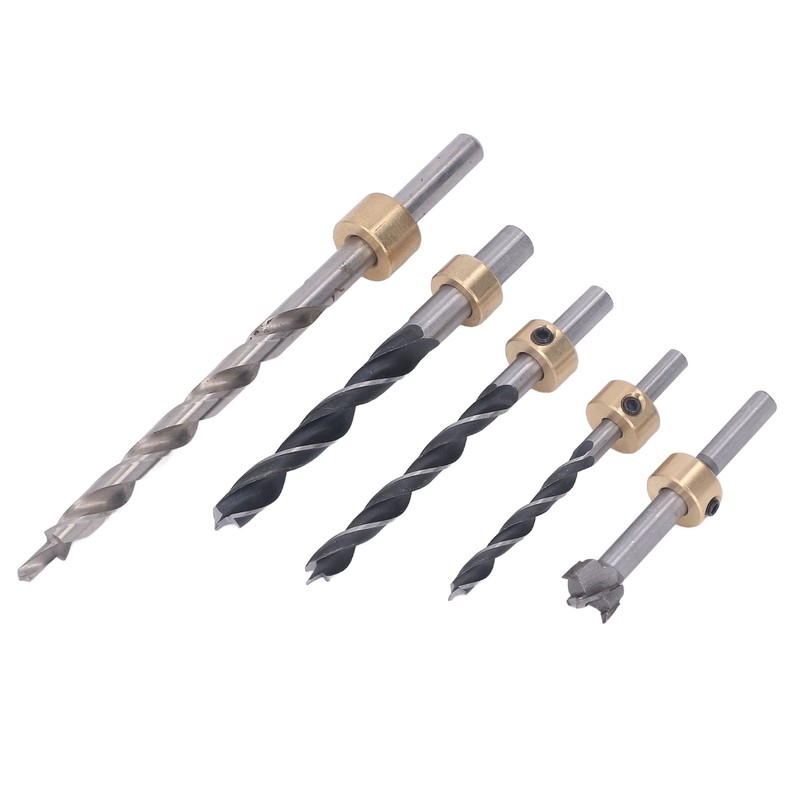 5Pcs Pocket Hole Drill Bit 3 Knife Points High Speed