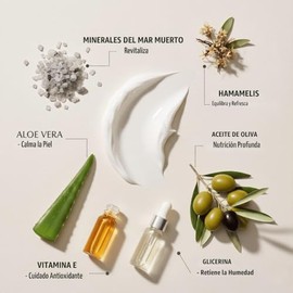 Jericho Cosmetics Crema de manos – Hidratante y nutritiva con aloe, aceite de oliva y sales del mar muerto – Fórmula hidratante con hamamelis y vitami