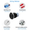 19mm Latching Push Button Switches SPDT ON/Off Waterproof Black Metal