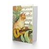 Artery8 Orange Tabby Cat with Guitar and Sheet Music in