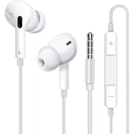 Earphones, Wired Earphones, Microphone Included, 0.1 inch (3.5 mm) Jack, Tangle Resistant, In-Ear Type, Wired, No Delay, Call Support, HIFI Sound Quality, Volume Adjustment, Heavy Bass, Comfortable