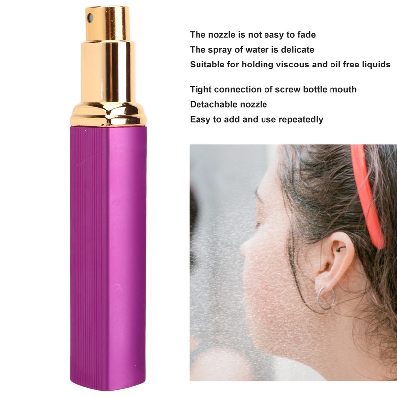 5pcs Travel Spray Bottles Eletrolytic Aluminium 12ml Refillable Perfume Bottles