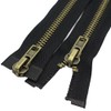 MebuZip #8 24 Inch Antique Brass Two Way Separating Jacket