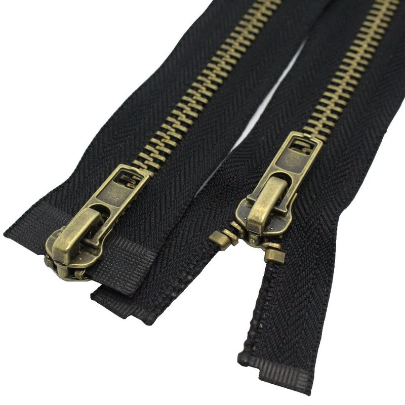 MebuZip #8 24 Inch Antique Brass Two Way Separating Jacket