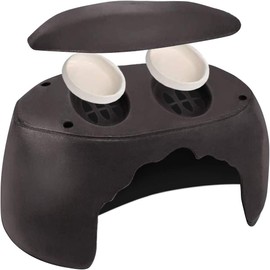 TINTON LIFE Reptile Hideouts Box with 2 Ceramic Sinks to Increase Humidity Terrarium Reptile Hide Habitat Humidify Cave for Turtle Lizard Tortoise Amphibians Snake, 9.8x5.9x5.9 Coffee