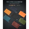 Kawaoto Men's Commuter Pass Case, Genuine Leather, Pueblo Leather, Holds