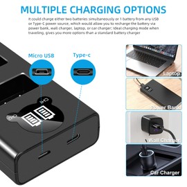 LP-E17 Battery Charger, Canon Camera Charger Compatible with Canon EOS Rebel T6i, T6s, T7i, T8i, SL2, SL3, 77D, 200D, 200D II, 250D, 750D, 760D, 800D, M3, M5, M6 RP, R8, R10, R50