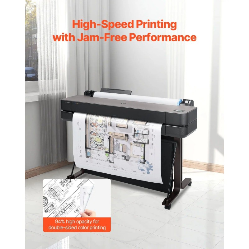 Wide Format Plotter Paper Roll 24 In X 150 Ft