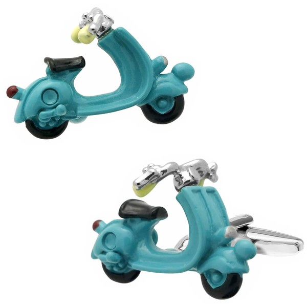 Blue Scooter Vespa Cufflinks