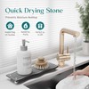 Water Absorbing Stone Tray for Sink, Diatomite Drying Stone for
