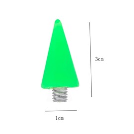 WOONEKY 3Pcs Acrylic Rhinestones Picker Head Green Nail Wax Dotting Tools for DIY Nail Art Replacement Tips for Manicure and Pedicure for Salon and Home Use