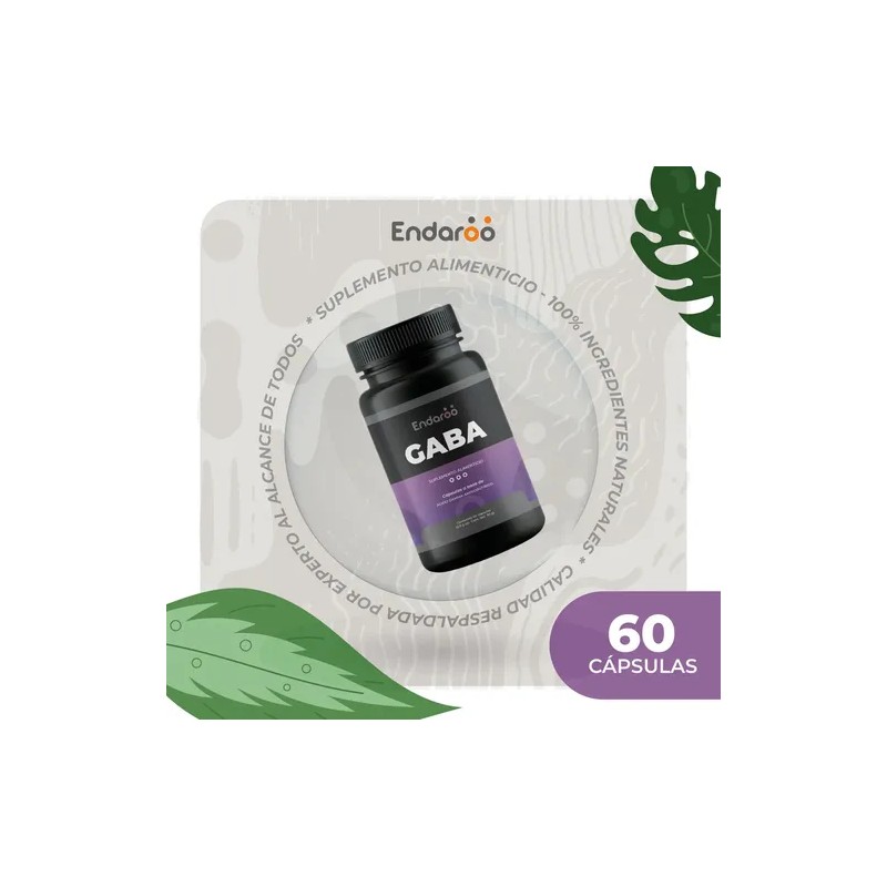 GABA 500 Mg 60 Cápsulas Sin Sabor Naíma Suplemento Relajante